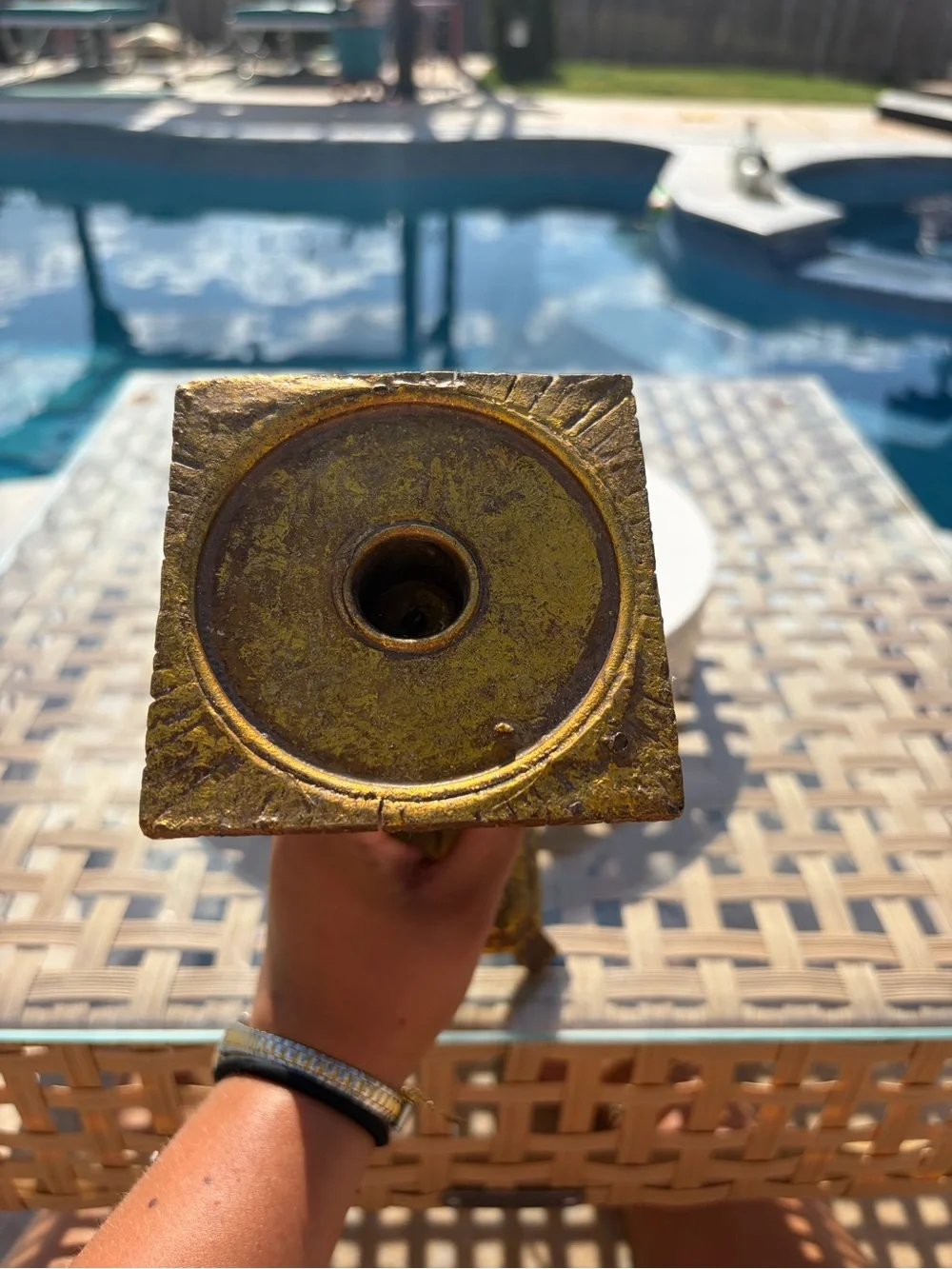 Gold Decorative Column Candle Holders - Home Accents